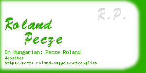 roland pecze business card